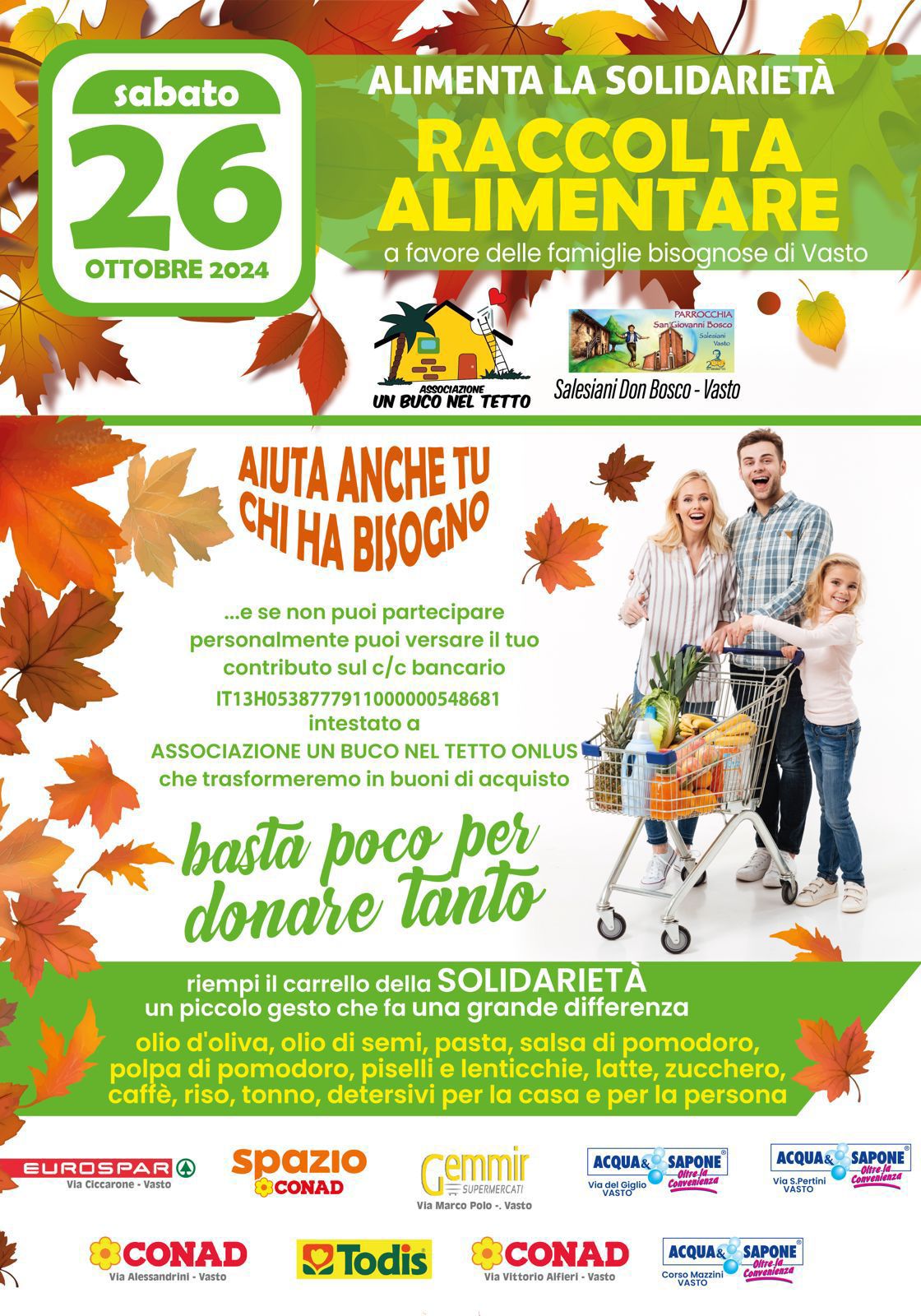 Raccolta alimentare un buco nel tetto 2024